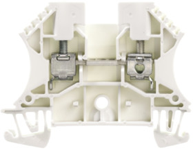 Through terminal block, screw connection, 0.5-6.0 mm², 2 pole, 32 A, 8 kV, white, 1036700000