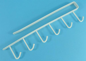 WIESZAK NA KUBKI 6-SZT BIAŁY