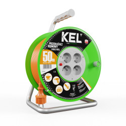 Przedłużacz bębnowy 50m OWY 3x1,5 IP20 KEL W-97048 Plastrol