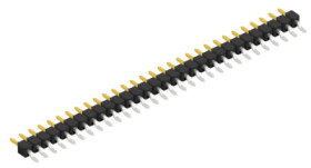 Pin header, 30 pole, pitch 2.54 mm, straight, black, SL12SMD03530S
