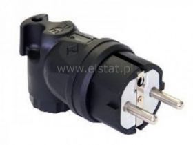 Wtyczka kątowa; 16A/230V; gumowana; UNI-SCHUKO