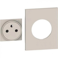 LIVING NOW plakietka gniazda płaskiego 2P+Z 3mod. piaskowy beż KM55M3F