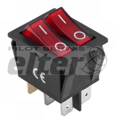 Przeł. kołys. podśw. 2xON-OFF 12V czerwony