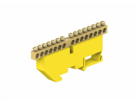 Listwa zaciskowa ochronna 15-modułowa/15x16mm2/Żółta/TM/ LZ1502-Z R739564 AN-KOM