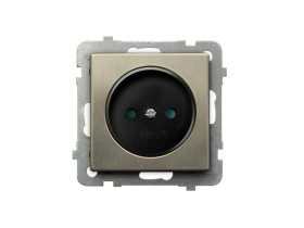 SONATA Gniazdo pojedyncze z przesłonami torów nowe srebro GP-1RMP/m/44 OSPEL