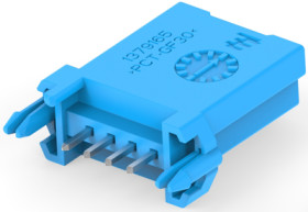 Plug, 4 pole, straight, 1 row, blue, 1379165-3