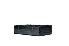 Blok szuflad, kolor: Czarny, przezroczysty, materiał: Polistyren, 225mm x 56mm x 133mm, RS PRO
