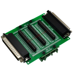 CZH-LABS DIN Rail Mount D'sub DB62HD Diagnostic Test Breakout Board, DSUB DB62HD Connector Male to Female.