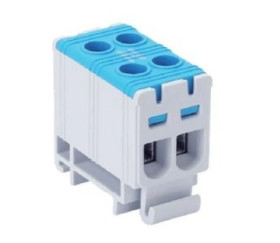 Blok rozdzielczy ‑ odgałęźny 2 ‑ polowy 1,5-16mm2 niebieski montaż płaski FJ-E16/2/B 1000049