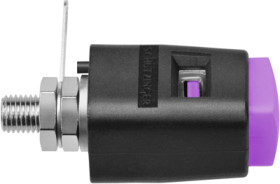 Quick pressure clamp, purple, 30 VAC/60 VDC, 16 A, solder connection/cable lug, nickel-plated, SDK 504 / PVI