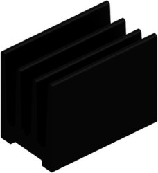 IC heatsink, (L x W x H) 20.5 x 12 x 16 mm, 18 K/W, black anodized, 10037008