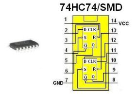 Układ cyfrowy 74HC74/SMD
