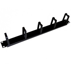 Organizator kabli RACK 19" 1U metalowy czarny Alantec z plastikowymi uchwytami