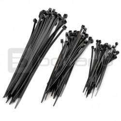 Opaski zaciskowe czarne - 75szt.
