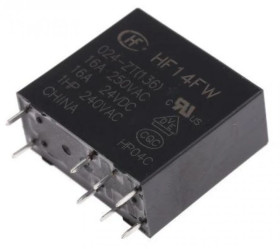 Przekaźnik mocy 24V dc SPDT RS PRO 530mW, montaż PCB 1100 Otwór przezierny