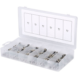 KS Tools 970.0270 Glass Fuses Assortment, 5-30A, 120 Pcs