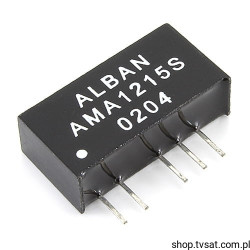 AMA1215S DC-DC 12V to 15V 66mA SIL5 ALBAN