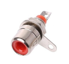 Gniazdo RCA montażowe czerwone