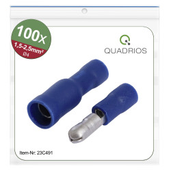 Quadrios 23C491 Złącze okrągłe 1.5 mm² 2.5 mm² niebieski 100 szt.