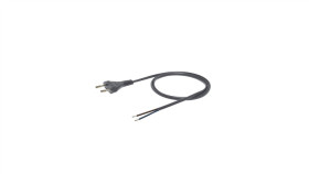 Przewód Z Płaską Wtyczką B/U H03vvh2-F 2X0,5 Srebrny S-13-0,50-2-14 /2M/