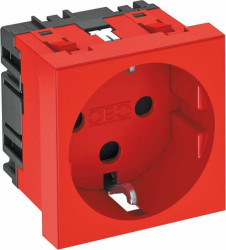 Gniazdo 0 stopni, 1-drożny styk ochronny, dorsz. OBO Bettermann, 6120292, czerwony, (S x W x G) 45 x 45 x 42 mm