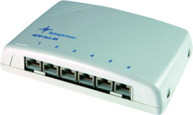 Patch panel, 50 x RJ45, horizontal, 1 row, (W x H x D) 164 x 34 x 110 mm, light gray, 100006990