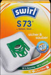 529473 Vacuum cleaner bags swirl® EcoPor® S 73, pack of 4