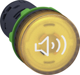 Schneider Electric XB5KS2G8 XB5KS2G8 Brzęczyk podświetlenie, zawiera gniazdo lampy (D x S x W) 55 x 29 x 29 mm żółty 1 s