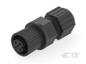 Przemysłowe złącza okrągłe 5-pinowe M12 Montaż na kablu Gniazdo TE Connectivity
