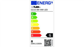 Żarówka Led Gu10 8W-Ww Led 690Lm 3000K Barwa Ciepła 31236