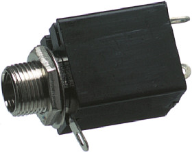 Złącze Jack 6,35 mm Żeński Stereo Montaż w obudowie 34 V AC/DC 2A