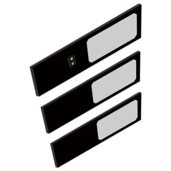 PLANA zestaw 3 lamp podszafkowych LED, 3x4W, 3x240lm, 4000K, z włącznikiem bezdotykowym, czarne,AD-OM-6477L4/B