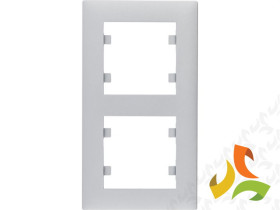 LUMINA INTENSE Ramka 2 podwójna pionowa srebrna WL5622 HAGER