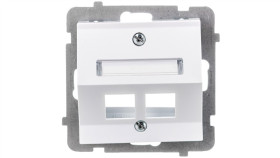 Sonata Obudowa Gniazda Komputerowego Podwójnego Biała Bez Gniazd Gpk-2Rs/P/00