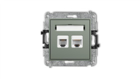 Mini Mechanizm Gniazda Telefonicznego 1Xrj11 + Komputerowego Poj. 1Xrj45,...