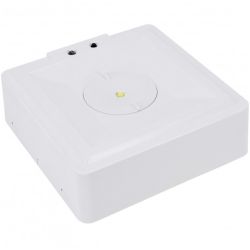 Oprawa awaryjna optyka otwarta SKALER 3W 151lm IP40 biała kwadratowa Luxmena BEMKO