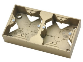 IMPRESJA Puszka instalacyjna 2 podwójna naścienna 32mm złoty metalik PNP-2Y/28 OSPEL