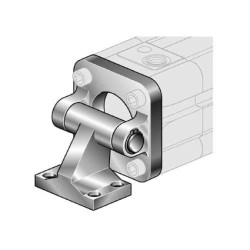 Ucho skośne kompletne do siłownika pneumatycznego D32, ISO15552/6431, ISO21287, ze śrubami montaż.