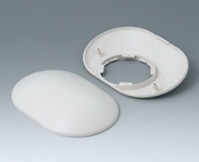 ABS enclosure, (L x W x H) 160 x 110 x 41 mm, gray white (RAL 9002), B5015307