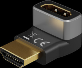 72009 8K HDMI adapter HDMI plug &gt; HDMI socket 90° angled