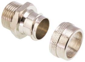 Łącznik do kanałów kablowych Adaptaflex gwint M20 20mm Złącze proste Mosiądz IP40 Srebrny