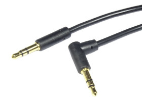 Kabel JACK 3.5 - JACK 3.5 slim kątowy JKJ52 Vitalco 1m