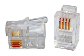 RJ9 wtyk telefoniczny 4p4c zaciskany na przewód