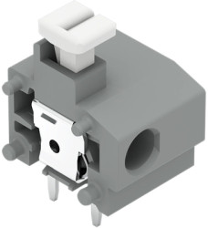 PCB terminal, 1 pole, pitch 10 mm, AWG 24-16, 17.5 A, push-in cage clamp, gray, 235-801/331-000