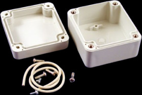 PC enclosure, (L x W x H) 65 x 60 x 40 mm, light gray (RAL 7035), IP65, RP1020