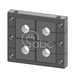 Rama przepustowa KEL 16-MT, na 4 moduły KT duże, czarna, 42143.200