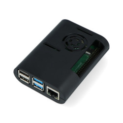 Obudowa do Raspberry Pi 4B - ABS - czarna - LT-4A01
