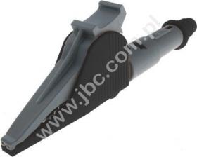 4766/LM-FUSE-SW Krokodylek bezpieczny wkręcany (pod bezpiecznik), czarny, ELECTRO-PJP, 4766LMFUSESW