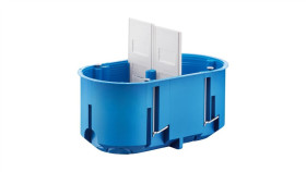 Puszka Podtynkowa Podwójna 60Mm Regips Głęboka Niebieska P2x60d 32092203