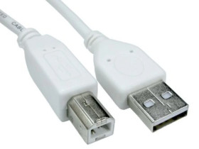 Kabel USB, dł. 0.8m, kolor: Biały